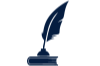 Quill pen and book