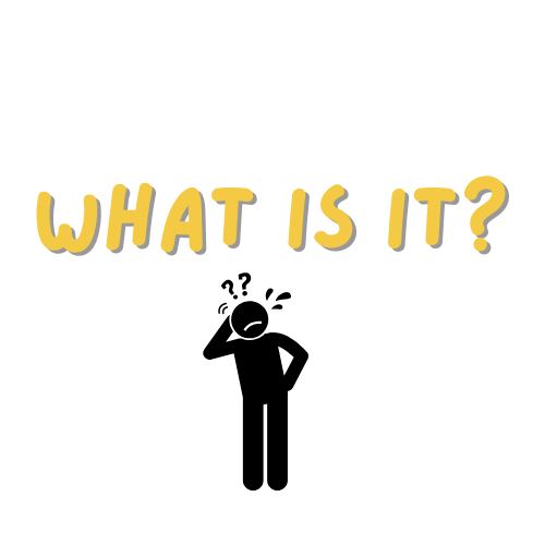 Confused stick figure with text: What is it?